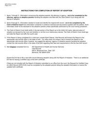 Form SFN6739 Report of Adoption - North Dakota, Page 2