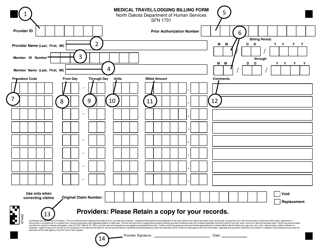 Instructions for Form SFN1731 Medical Travel/Lodging Billing Form - North Dakota, Page 4