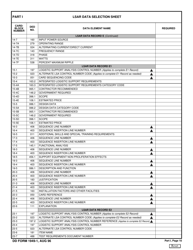Document preview: DD Form 1949-1 Part I Lsar Data Selection Sheet (P.10-13)