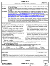Document preview: DD Form 2760 Qualification to Possess Firearms or Ammunition