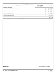 SD Form 820 Osd/WHS Security Management out-Processing Checklist, Page 2