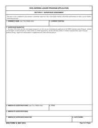 WHS Form 16 WHS Aspiring Leader Program Application, Page 3