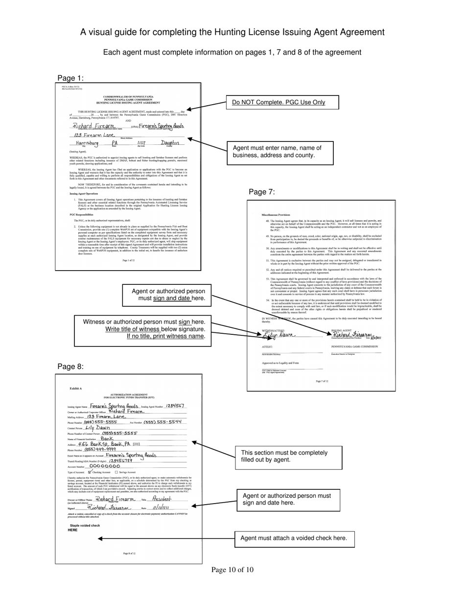 Form PGC-L-5 Hunting License Issuing Agent Agreement - Pennsylvania, Page 10