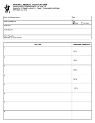 Document preview: Form SFN59320 Internal Medical Audit Criteria - North Dakota
