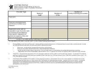 Form SFN51842 Staffing Profile - North Dakota