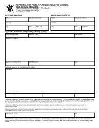 Document preview: Form SFN8624 Referral for Family Planning Related Medical and Social Services - North Dakota
