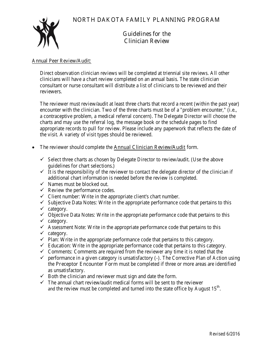 Triennial Clinician Review Form - North Dakota, Page 2
