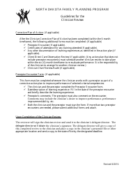 Triennial Clinician Review Form - North Dakota, Page 3