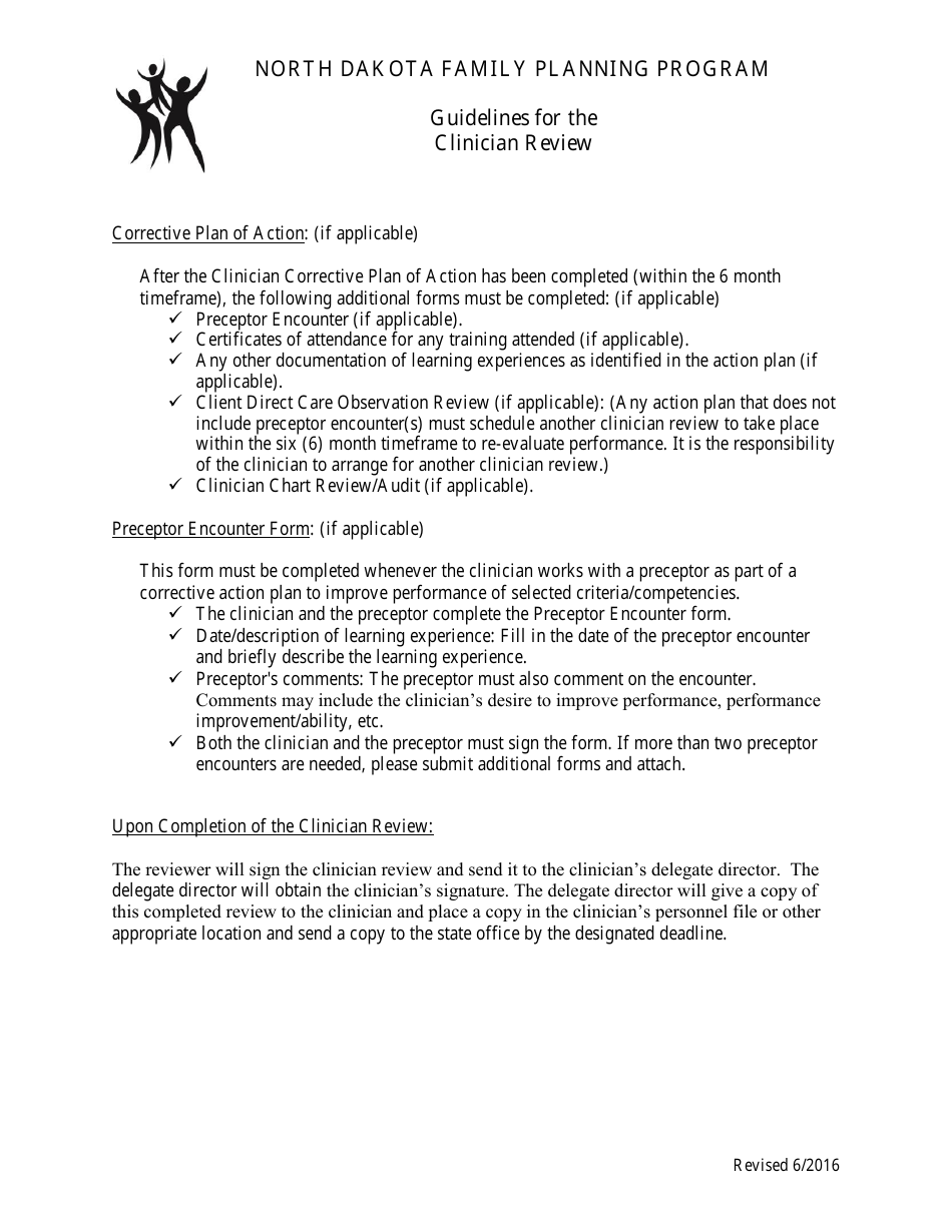 Triennial Clinician Review Form - North Dakota, Page 3