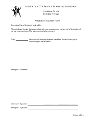 Triennial Clinician Review Form - North Dakota, Page 4