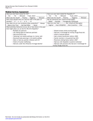 Syringe Exchange Client Enrollment Form - North Dakota, Page 2