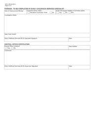 Form SFN1269 Child Care Concern - North Dakota, Page 2