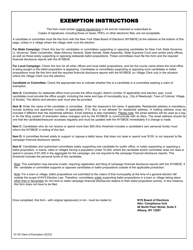 Form CF-05 Candidate or Committee Claim of Exemption From Filing Campaign Financial Disclosure Reports - New York, Page 2