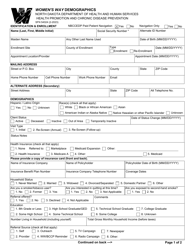 Document preview: Form SFN54024 Women's Way Demographics - North Dakota