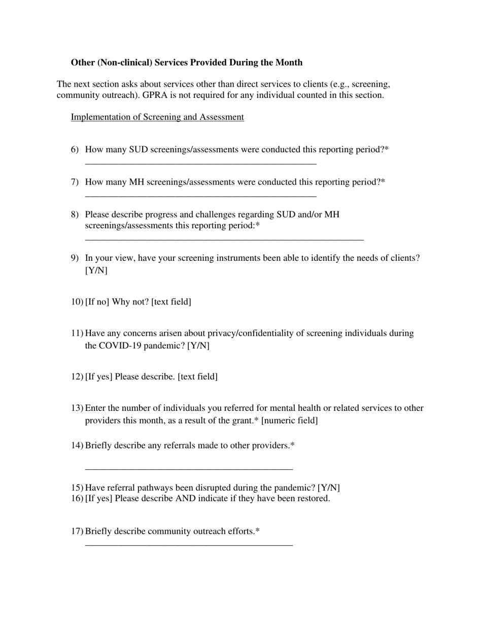 Monthly Reporting Form for North Dakotas Disaster Response Grant - North Dakota, Page 3