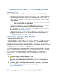 Document preview: Instructions for Subaward Application - Continuation - Nevada