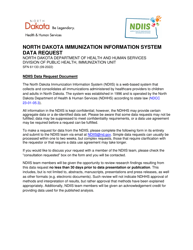 Document preview: Form SFN61133 North Dakota Immunization Information System Data Request - North Dakota