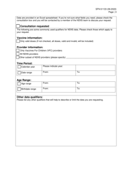 Form SFN61133 North Dakota Immunization Information System Data Request - North Dakota, Page 3