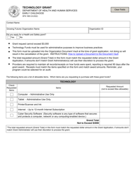 Document preview: Form SFN1683 Technology Grant - North Dakota