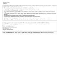 Form SFN583 North Dakota Medicaid Electronic Remittance Advice (835) Enrollment - North Dakota, Page 2