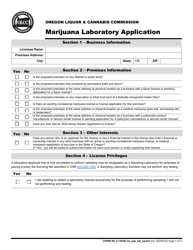 Form MJ17-6020 Marijuana Laboratory Application - Oregon, Page 2