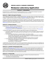 Form MJ17-6020 Marijuana Laboratory Application - Oregon, Page 3