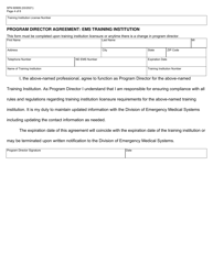 Form SFN60909 EMS Training Institution Licensure Application - North Dakota, Page 4