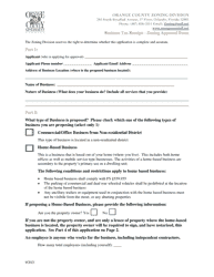 Document preview: Business Tax Receipt - Zoning Approval Form - Orange County, Florida