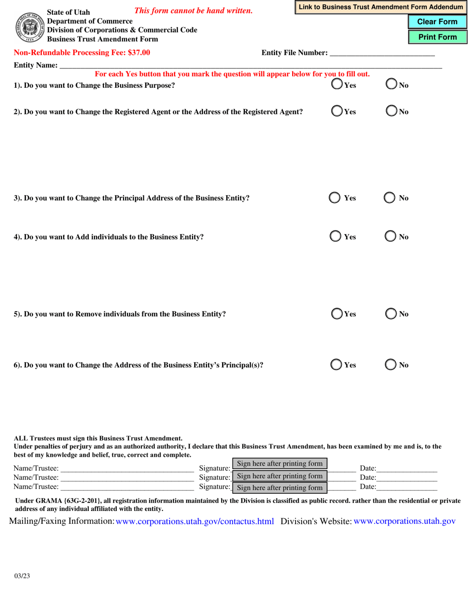 Trust Amendment Form Online Trust Amendment Form Online