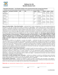 Form 51-109 Wellness for Life Benefits Election Form - Orange County, Florida, Page 2