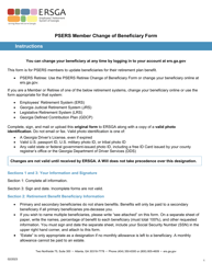Document preview: Form B9-PSERS Psers Member Change of Beneficiary Form - Georgia (United States)
