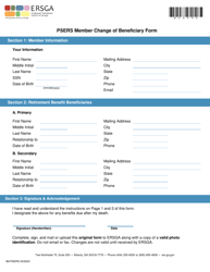 Form B9-PSERS Psers Member Change of Beneficiary Form - Georgia (United States), Page 3