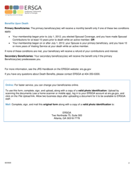 Form B9-JRS Jrs Member Change of Beneficiary Form - Georgia (United States), Page 2