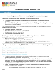 Form B9-LRS Lrs Member Change of Beneficiary Form - Georgia (United States)