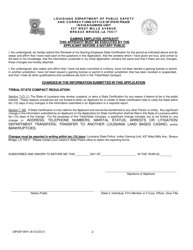 Form DPSSP0093 Indian Gaming Unit Individual State Certification Renewal Application - Louisiana, Page 5