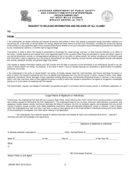 Form DPSSP0093 Indian Gaming Unit Individual State Certification Renewal Application - Louisiana, Page 6