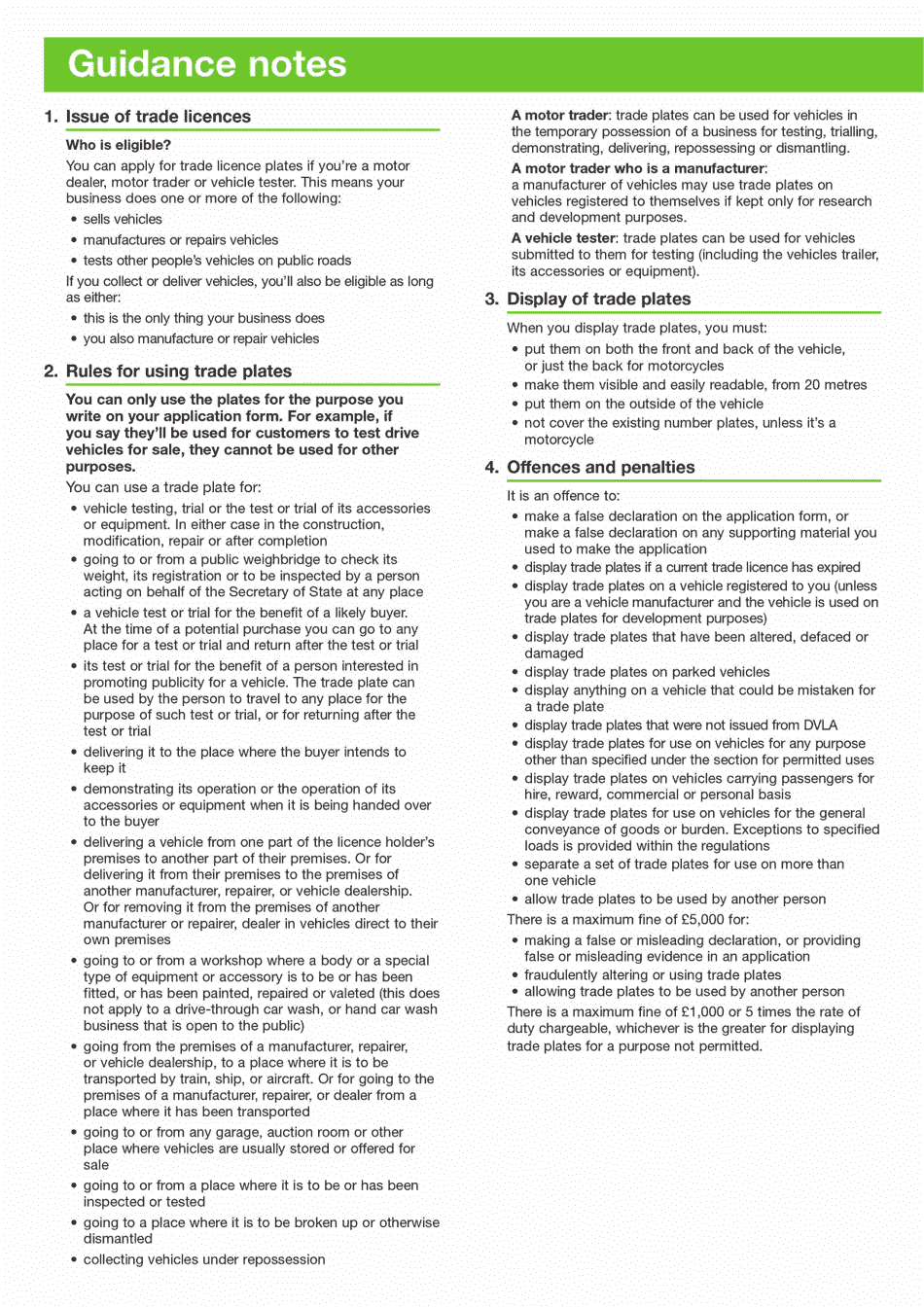 Form VTL301 Application for a First Trade License, Additional Licenses or Change of Business Name - United Kingdom, Page 3