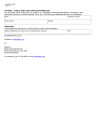 Form SFN586 Application for Minor in Possession (Mip) Instructor Certification and Recertification - North Dakota, Page 2