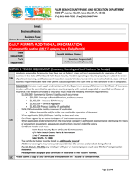 Vendor Permit Application - Palm Beach County, Florida, Page 2