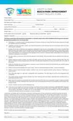 Document preview: Adopt-A-park Beach/Park Improvement Permit Request Form - Palm Beach County, Florida