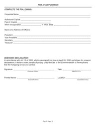 Form CS-4300NP New Prime Contractor Application - Pennsylvania, Page 12