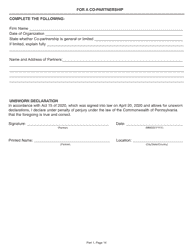 Form CS-4300NP New Prime Contractor Application - Pennsylvania, Page 14