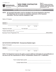 Form CS-4300NP New Prime Contractor Application - Pennsylvania, Page 16