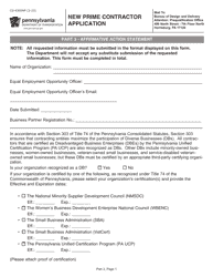 Form CS-4300NP New Prime Contractor Application - Pennsylvania, Page 33