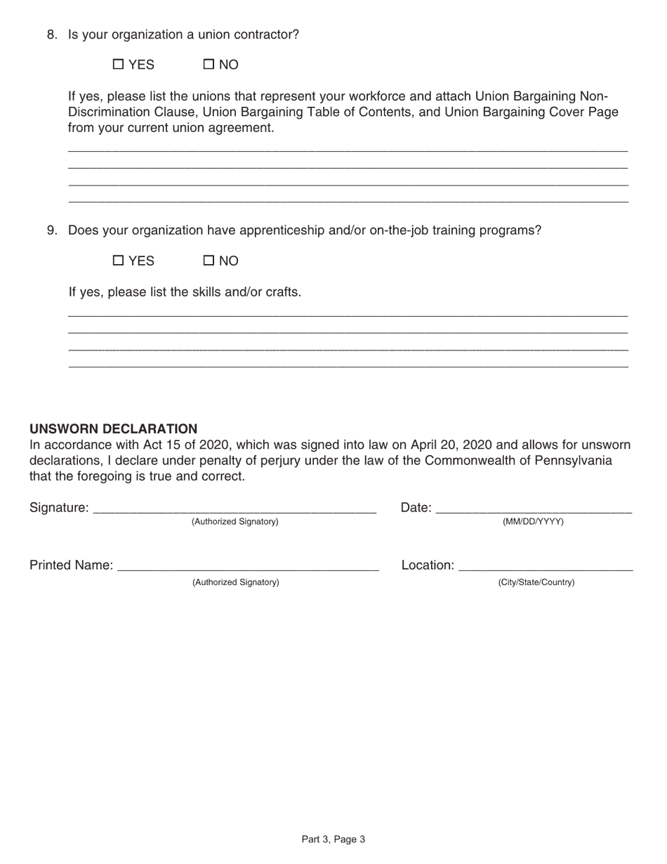 Form CS-4300NP New Prime Contractor Application - Pennsylvania, Page 35