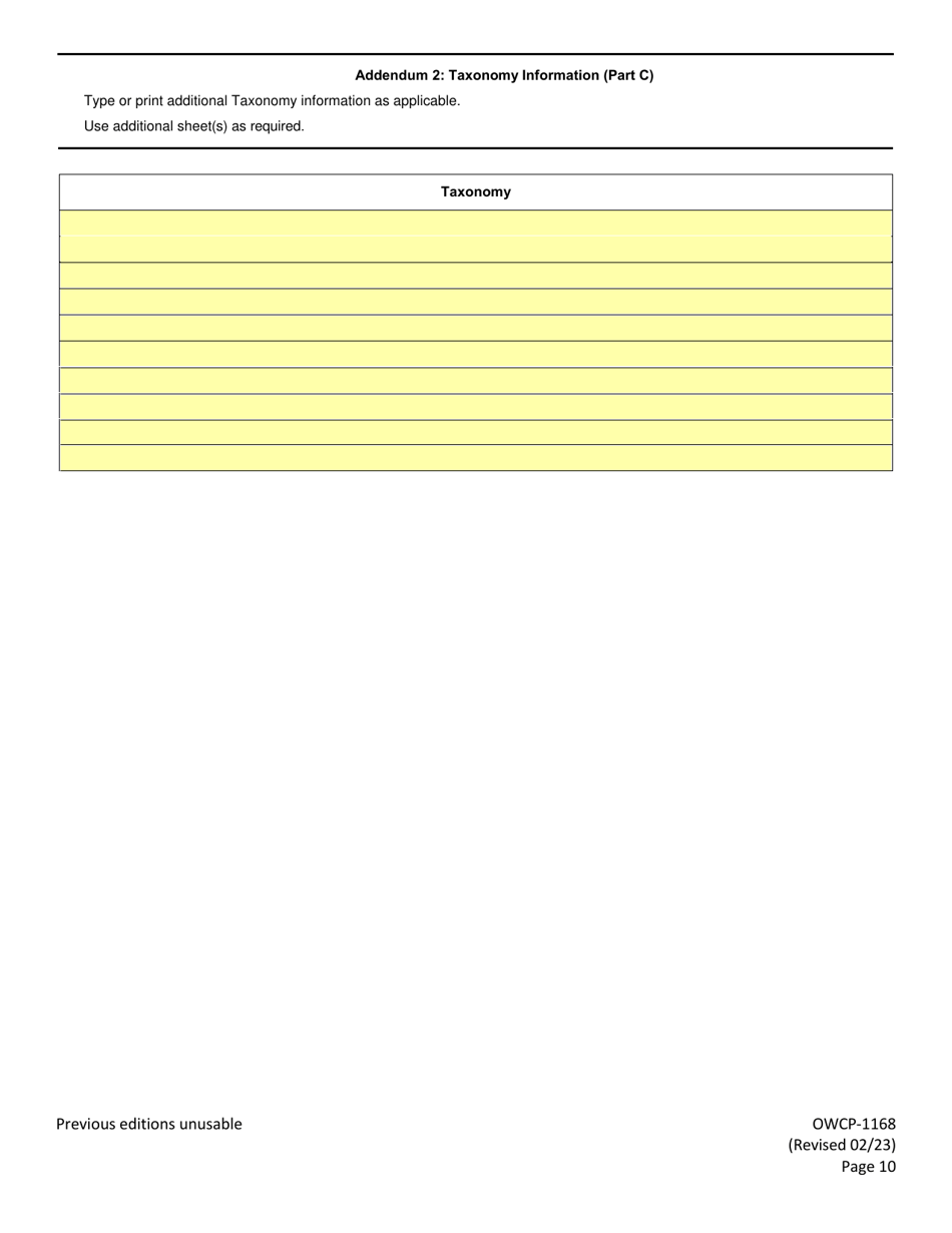 Form OWCP-1168 Provider Enrollment Form, Page 12