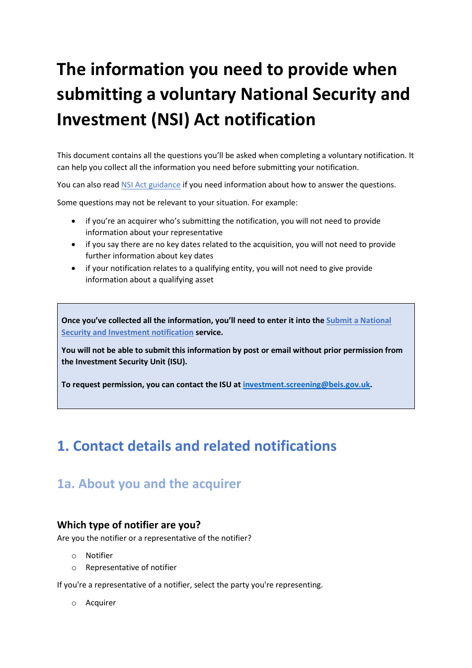 Nsi Voluntary Notification Form - United Kingdom, Page 1