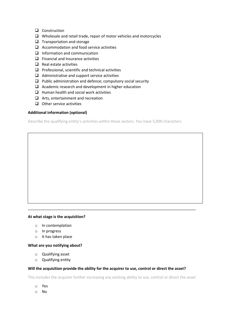 Nsi Voluntary Notification Form - United Kingdom, Page 6