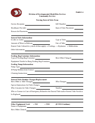 Exhibit A Nursing Enteral Tube Form - Delaware