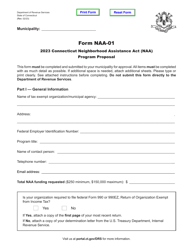 Form NAA-01 Connecticut Neighborhood Assistance Act (Naa) Program Proposal - Connecticut